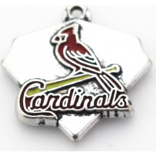 Hot selling 20pcs/lot American baseball sport Cardinals Charms and Pendants DIY jewelry accessory dangle hanging charm