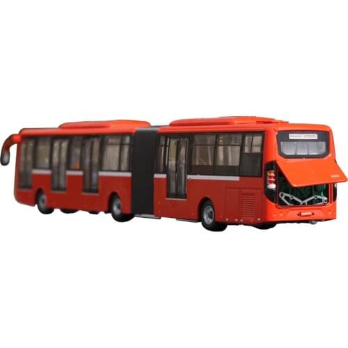 High Quality Original Factory 1:64 Shanghai Shenwo Diecast Brt Bus Articulated Bus Model for Gift,collection,toy