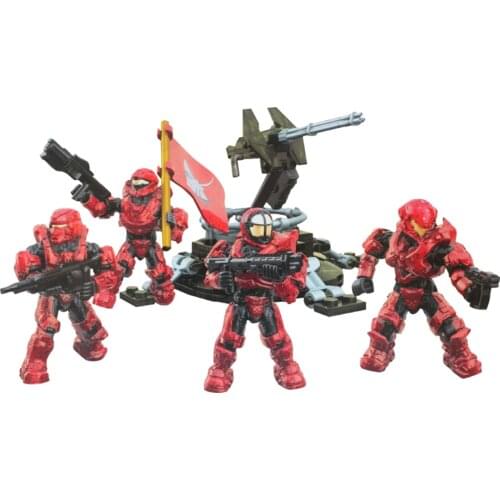 Mega Bloks Construx Minifigure Halo UNSC Fireteam Stingray Spartan Warrior Recon Oeceanic Building Kit Models Toys Collectibles