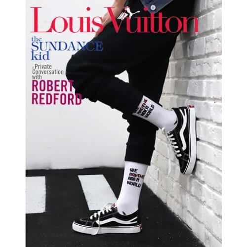 Men Socks Casual Personality Hip Hop Street Skate Boat Socks Mens fashion Funny Popular Breathable Tube Cotton Socks Male WD002