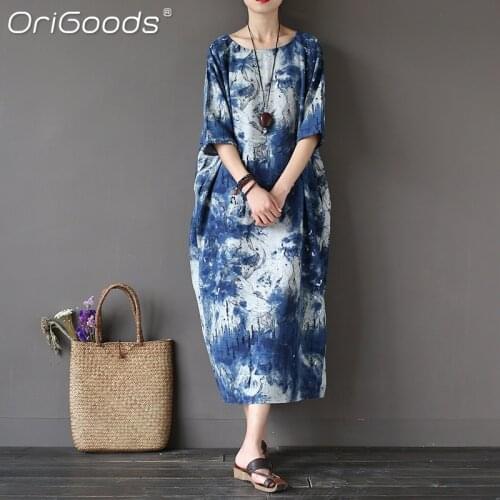 Летние платья с принтом ORIGOODS China At AliExpress