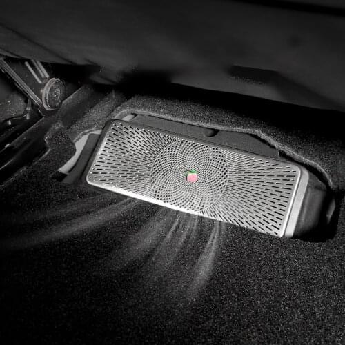 2PCS Car Under Seat Air Conditioner Outlet Decoration For Tesla Model 3 Y 2021 Alum Vent Trim Cover Styling Interior Accessories