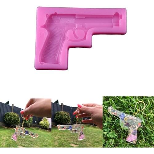 Gun Toy Pistol Shape Fondant Cake Silicone Mold 3D Embossed Chocolate Mould Pastry Biscuits Molds DIY Kitchen Baking Tools