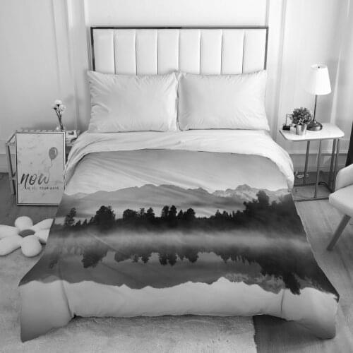 Landscape Duvet cover Quilt/Blanket/Comfortable Case 140x200 240x220 240x260 Queen King Single Bedding for Home ash