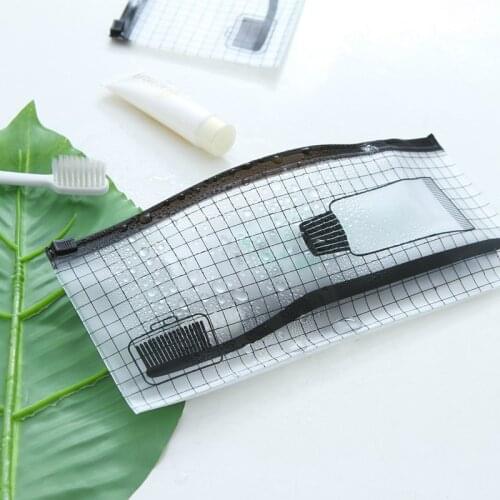 Clear Toothpaste Toothbrush PVC Storage Bag Make Up Storage Organizer Beauty Bag Lady Wash Bags Waterproof Phone Pocket