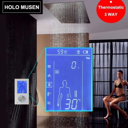 LCD Smart Touch Screen Digital Shower Control Thermostat Shower Mixer Thermostatic Shower Panel Digitale Douche Thermostaat