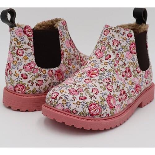 Tipsietoes Kids Ankle Girls Boys Floral Flower Print Chelsea Autumn Martin Toddler Boots Children Winter Shoes Size Botas