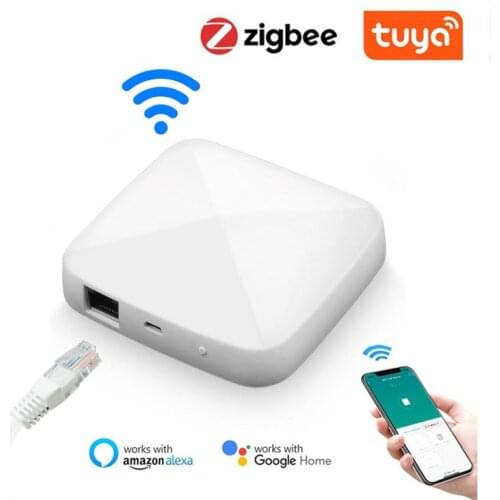 Tuya ZigBee 3.0 Smart Home Hub Wired Gateway Bridge Hub Intelligent Home Hub Control Via Alexa Google Home Assistant Smart Life
