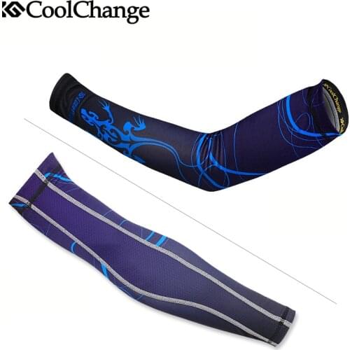 CoolChange Cycling Sleeves Armwarmer MTB Bike Bicycle Sleeves Arm warmer UV Protection Sleeves Ridding Golf Arm Sport Sleeves
