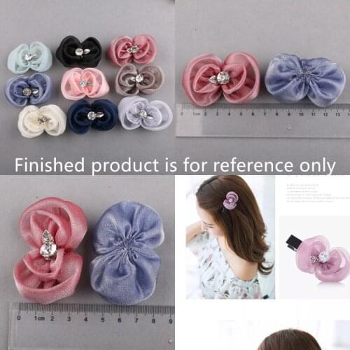 Spring style 20pcs/lot color print cartoon bow shape handmade bowknots fashion flowers Diy jewelry garments/hair accessoy