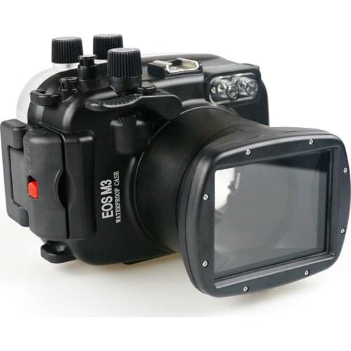 For Canon EOS M3 18-55mm Camera Waterproof Housing Case 40m 130ft Underwater Photography Inbuilt Leak Detection Sensor