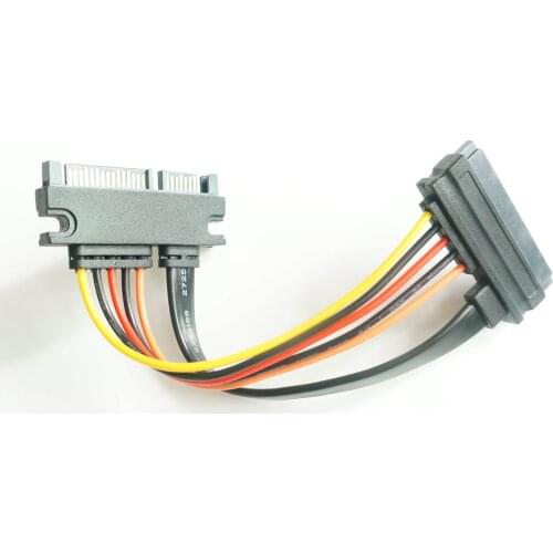 10cm 22Pin SATA Extension Cable, Sata Male to Female 7Pin + 15Pin Data and 3.3V Power Combo Extension Cable Cords