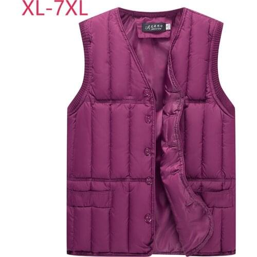 New Cotton Women Vest Plus Size XL-7XL Winter Short Outerwear Waistcoat Solid Thicken Warm Sleeveless Jackets Korean Style Vest
