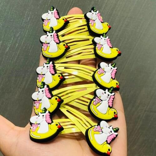 10Pcs/Set Cartoon Unicorn Horse Hairpins For Girls Headwear Sweet Hair Clips Barrettes Kids Fashion Hair Accessories