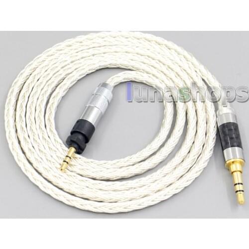 LN007240 16 Core OCC Silver Plated Headphone Earphone Cable For Shure SRH840 SRH940 SRH440 SRH750DJ Philips SHP9000 SHP8900