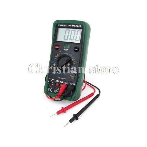 20mA-20A AC Current Resistance Meter Digital Automotive Multimeter + 2 Test Lead