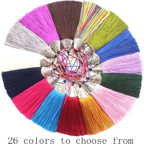 5/10pcs Pack Silk Tassel Fringe brush Fish Mouth Fringe Cap DIY Earring Tassel Fringe Trim Bag Pendant For Curtains Jewelry 8cm