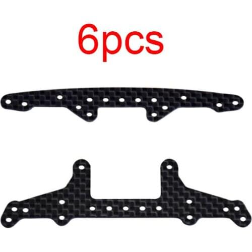 6PCS 15242+15243 Carbon Fiber 1.5mm Thickness Faucet/Pteris Self-made Parts SX Chassis for RC Tamiya Mini 4WD Racing Car Model
