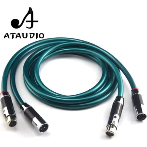 ATAUDIO 1 Pair Hifi XLR Cable Pure OCC Audio Cable With Top Grade Carbon fiber XLR Plug