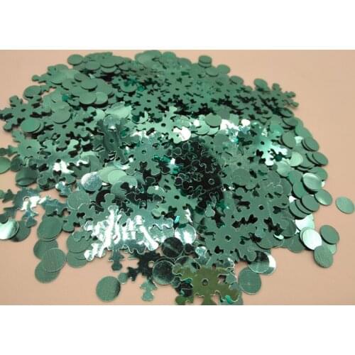 Free ship lot of 30g vintage Metallic AQUA SNOWFLAKE DOT mixed Christmas table confetti wedding birthday party table decoration
