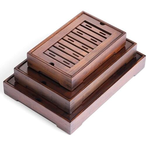 Tea Tray Bamboo Water Storage Japanese Style Living Room tea Set Modern Household Simple Tray Small Tea Table Bamboo