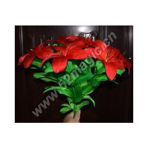 Sleeve Flower (Ten Red Flowers) ,Stage Magic Tricks,Party Magic,Fun,Accessories,Mentalism,Comedy