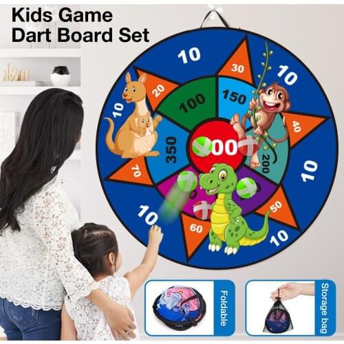 Children Dart Board Game Wall-mounted Sticky Ball Indoor Play Toy Home Family Entertainment Game For Kids With 6pcs Ball