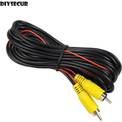 DIYSECUR 20 meters 65 Feet AV RCA Extension Cable / Cord Video Cable + Connector for Rear View Camera and Car Monitor