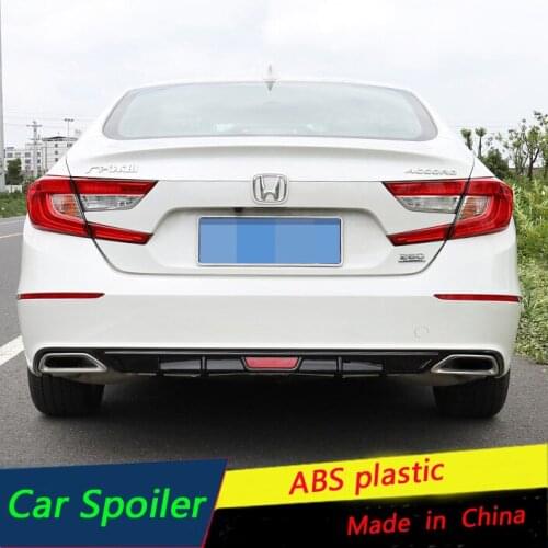 For Honda Accord Rear Bumper Diffuser Protector For 2018 Honda New Accord Rear Spoiler Body kit Bumpers rear shovel lip Sport