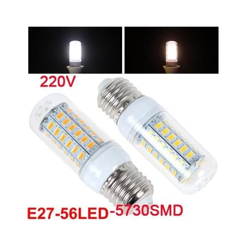 Hotsale E27 9W 56x5730SMD Chip High Bright Led Lighting BarLED Corn Bulb for Home 360 Beam Angle 220V 1PCS/LOT