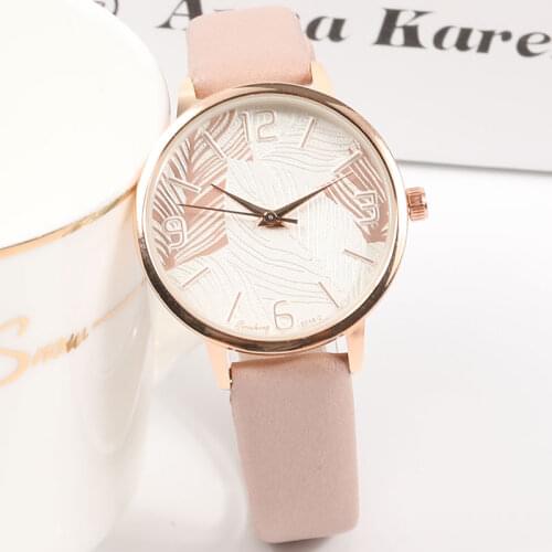 Exquisite Female Clock 2019 Small Fresh Simple Women‘s Watch Women Fashion Ladies Leather Wristwatch Creative Design Dress Watch