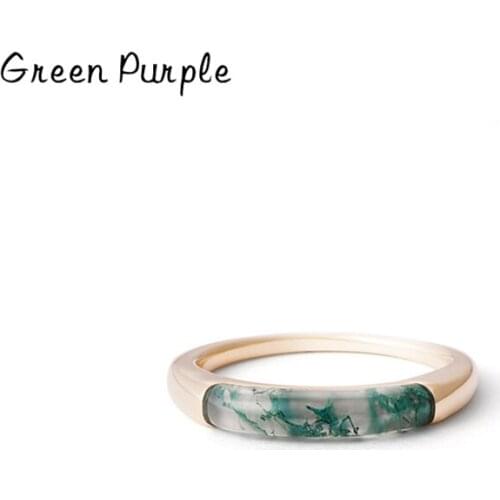 Greem Purple Real 925 Sterling Silver Natural White Crystal Chalcedony Agate Ring Fine Jewelry Mysterious Lake Rings for Women