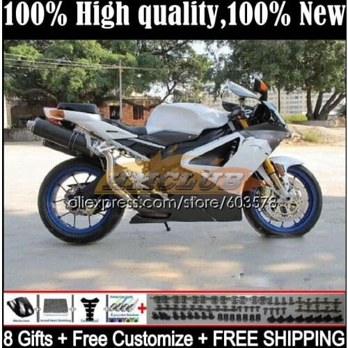Bodys Kit For Aprilia Mille RSV 1000 R RR RSV1000RR 53CL.30 RSV1000R 1000R 2004 2005 2006 RSV1000 04 05 06 Fairing Black white