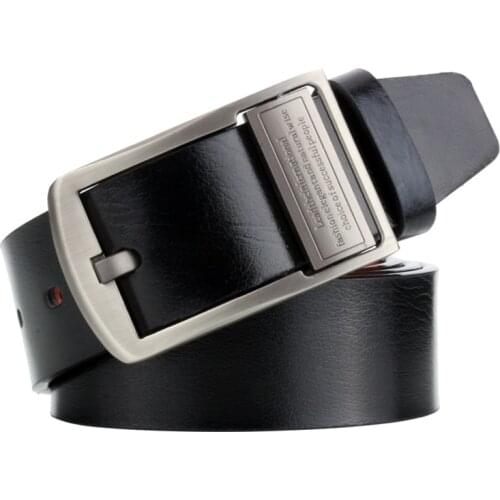 Cow leather mens premium belt mens belt new fashion classic retro pin buckle belt mens belt men