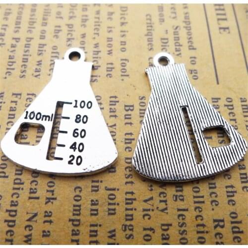 Measuring Cylinder Science Charm Pendants Jewelry Making Finding DIY Bracelet Necklace Earring Accessories Handmade Tools 5pcs