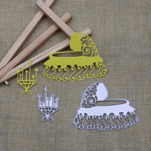 Metal Cutting Dies Lace Stroller Frame Scrapbook Stars and Moon Chandelier Die DIY Paper Decorative Embossed Cutting