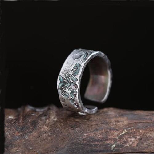 New Hand-forged "Hundred Ghosts" Skull Ring Male Trendy Domineering Retro Ring Single Tail Ring