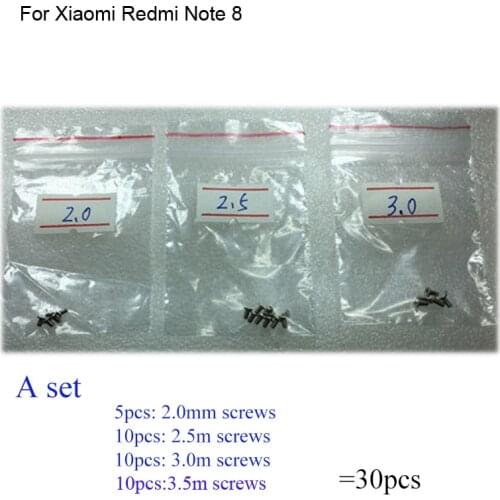 30PCS a set Silver Screw For Xiaomi Redmi Note 8 mainboard motherboard Cover Screws Repair Parts For Xiao mi Redmi Note8