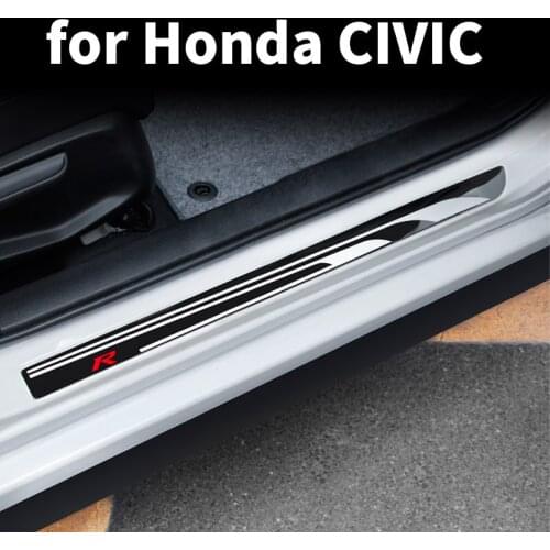 Stainless Steel Sill Bar Door Welcome Pedal Typer Modified Pedal Decoration For Honda Civic 10th 2016 2017 2018 2020