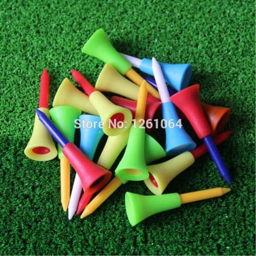2017 New Brand Golf Tools 1000pcs 1 4/2'' 56mm Golf Tees Rubber Cushion Top Golf Equipment Muticolor