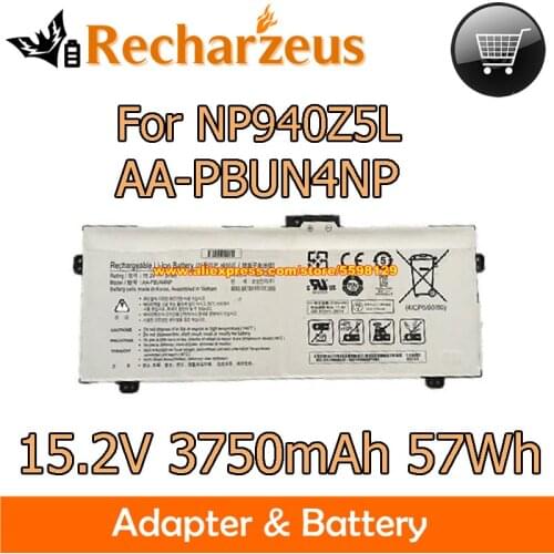 Genuine 15.2V 3750mAh 57Wh For SAMSUNG NP940Z5L-X01US X03US AA-PBUN4NP AAPBUN4NP NP9300AA NP940Z5J NP940Z5L-S03US Laptop Battery