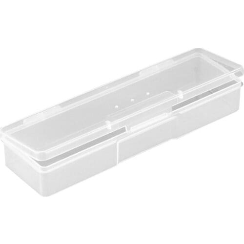 Plastic Nail Art Accessories Storage Box Translucent Decor Organizer Case