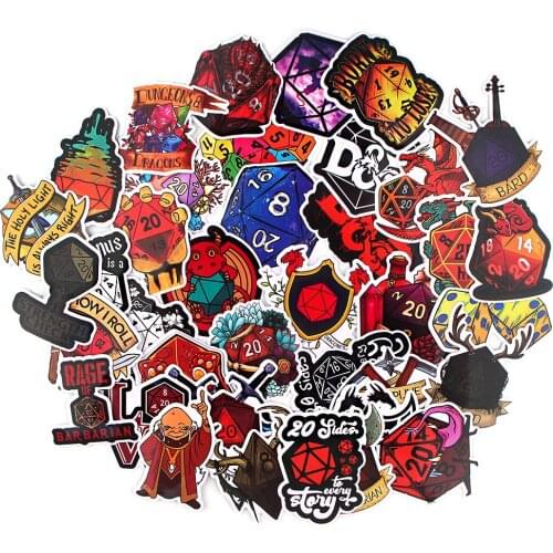 Ransitute R876 39pcs/set Dragon Cartoon Scrapbooking Stickers Decal For Guitar Laptop Car Fridge Graffiti Sticker