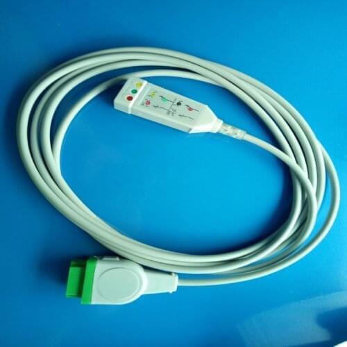 Compatible with GE-Marquette ECG Machine,Pro1000 ECG trunk cable,GE 11pin,3 lead ,IEC