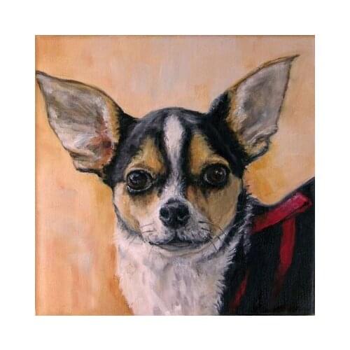 TOP dog art painting-- Chihuahua Dog OIL painting---100% handpainted art -24 " - accept custom dog painting