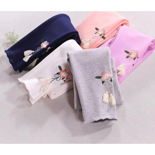 Winter Girls Leggings Thick Velvet Bottoming Leggings Korean Version Flower Trousers Warm Girls Legging RT815