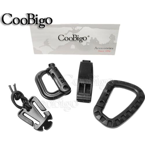 1set Buckle Web Dominator Elastic Rope GRIMLOC Carabiner D-Ring Tac Link Survival Whistle Molle Tactical Backpack Kits
