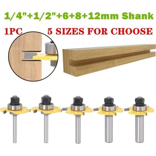 1pc 6mm/8mm/12mm Biscuit T-Slotting Joint Assembly Router Bit 1/4" 1/2" Shank Woodworking Milling Cutter Tools