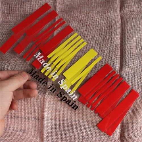 1pc 9x25cm Made in Spain Flag Bar Code Car Stickers PVC Decal Styling For Seat FR Toyota mazda Fiat skoda Renault Kia Benz BMW