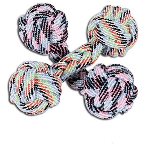 1PC Cotton Rope Pet Supplies Bite-resistant Knots Hand-woven Cotton Rope Ball Bear Teddy Dog Interactive Molar Toys